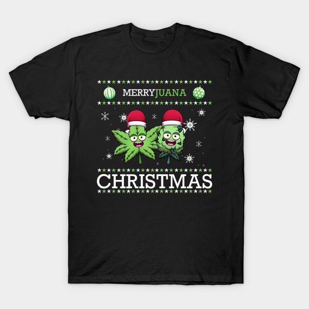 Merryjuana Christmas T-Shirt by TheMaskedTooner